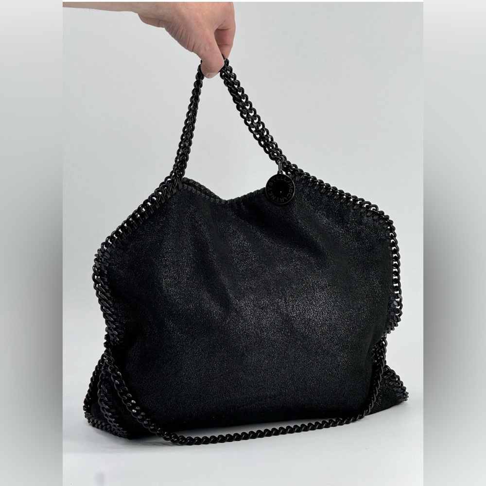 Stella McCartney Black Falabella Fold Over bag - Picture 2 of 5